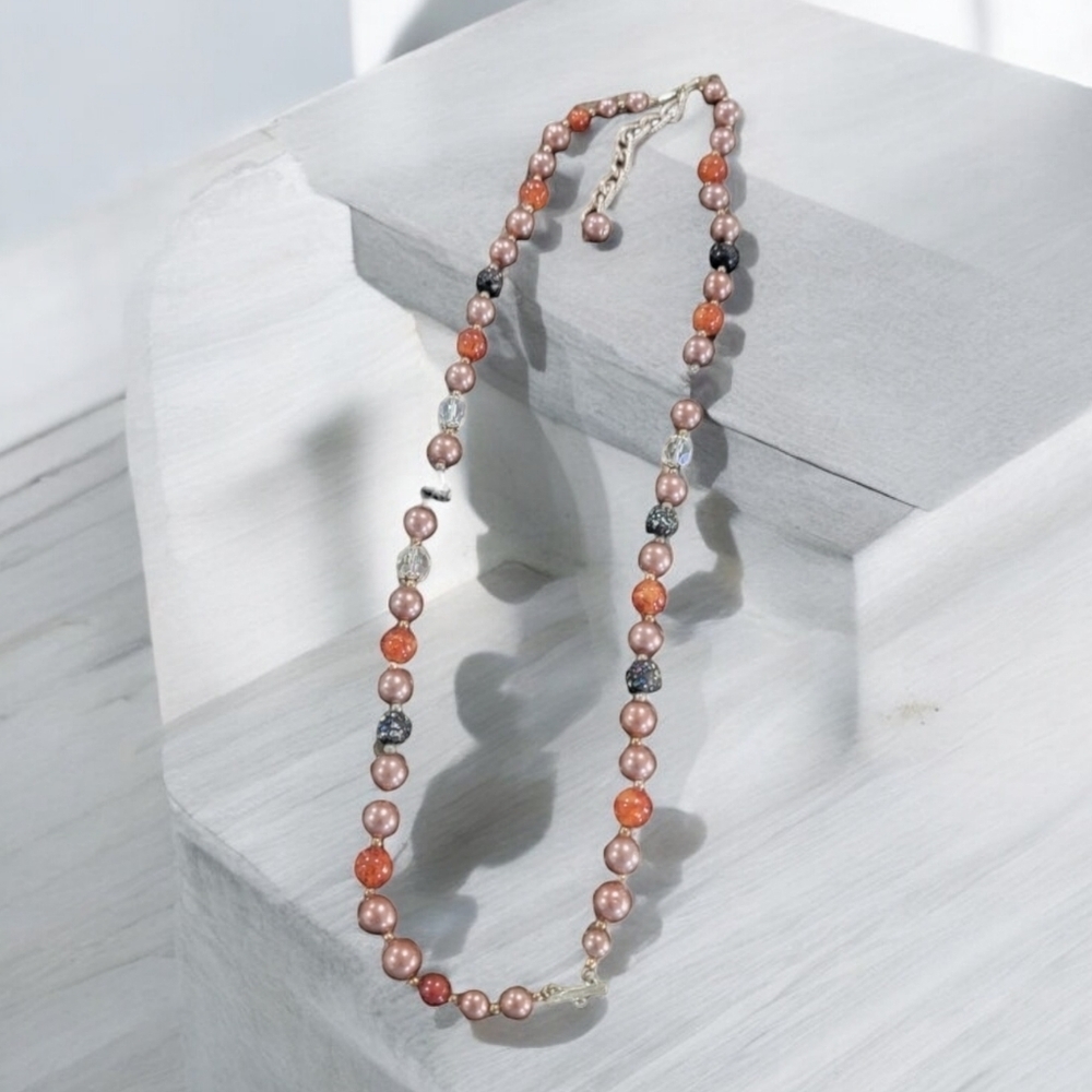 Multi colored bead necklace